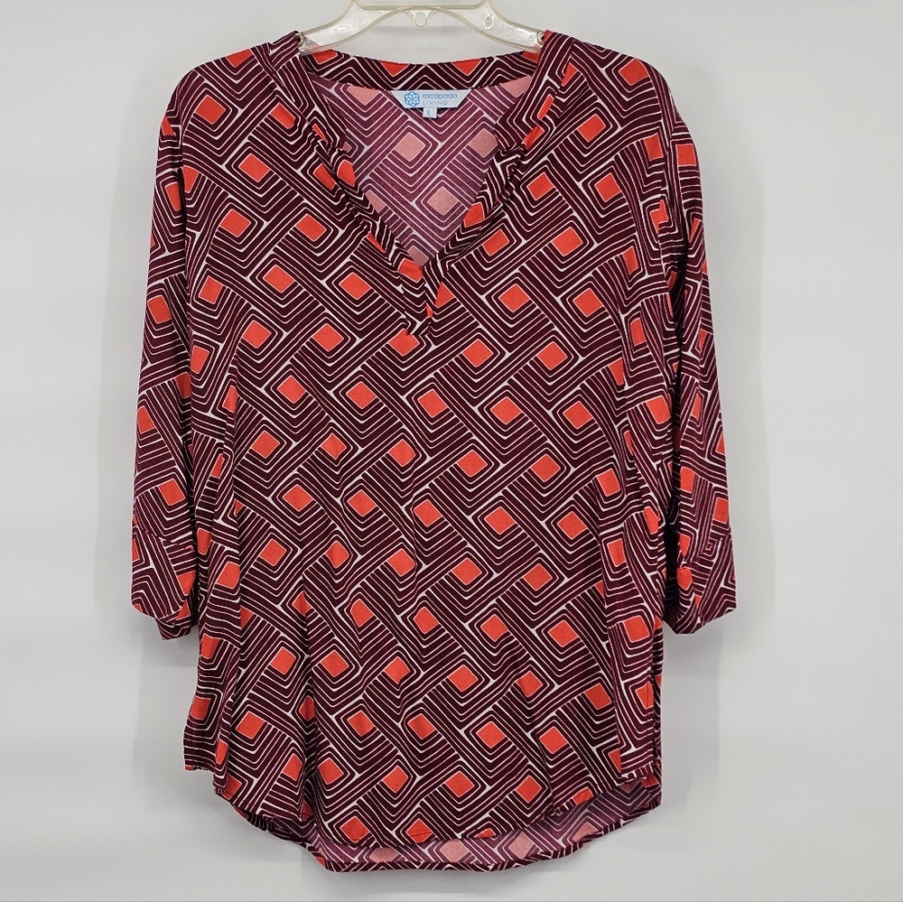 Escapada Blouse LARGE (Va Tech Colors)